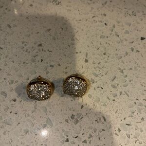 Kate Spade Gold and Silver Pavé Glitter Earrings